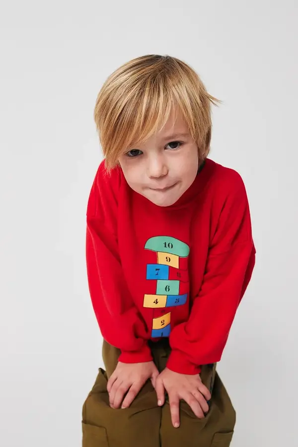 Bobo Choses Otroški bombažen pulover Bobo Choses Hopscotch