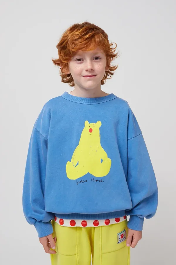 Bobo Choses Otroški bombažen pulover Bobo Choses Hug Me Bear 125AC036