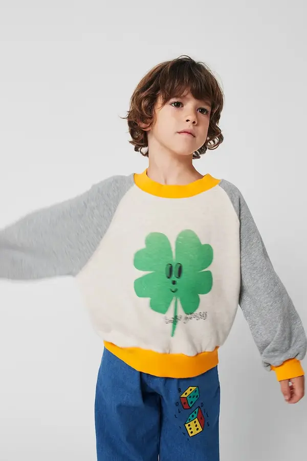 Bobo Choses Otroški bombažen pulover Bobo Choses Lucky Clover
