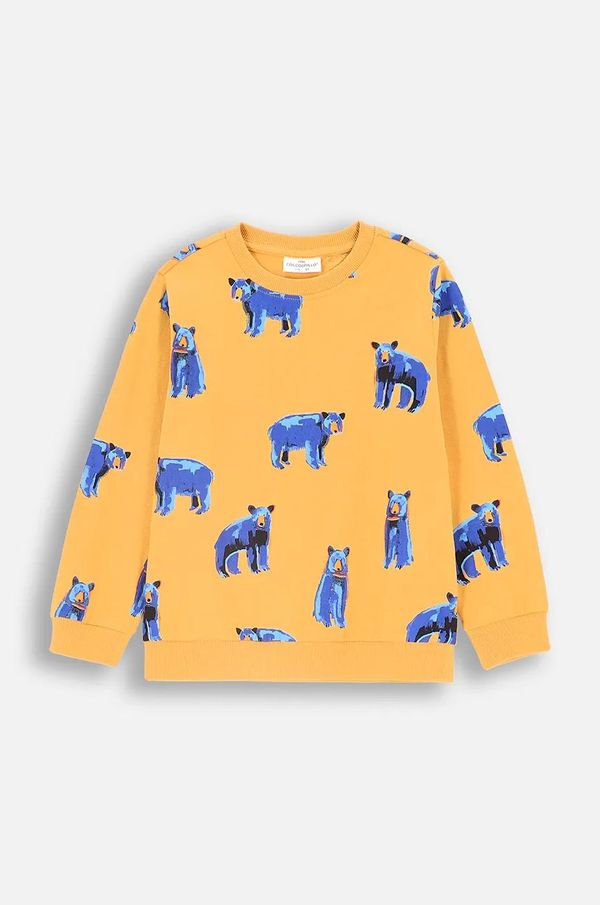 Coccodrillo Otroški bombažen pulover Coccodrillo bež barva, FOREST FRIENDS KIDS