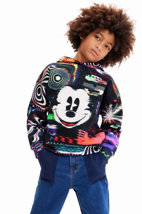 Desigual Otroški bombažen pulover Desigual x Disney s kapuco