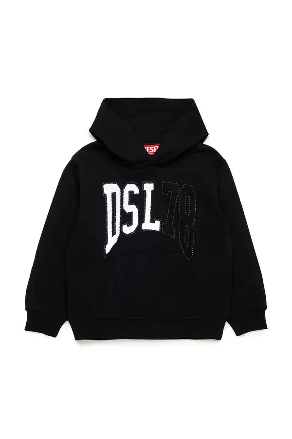 Diesel Otroški bombažen pulover Diesel SBOXTHOOD OVER SWEAT-SHIRT