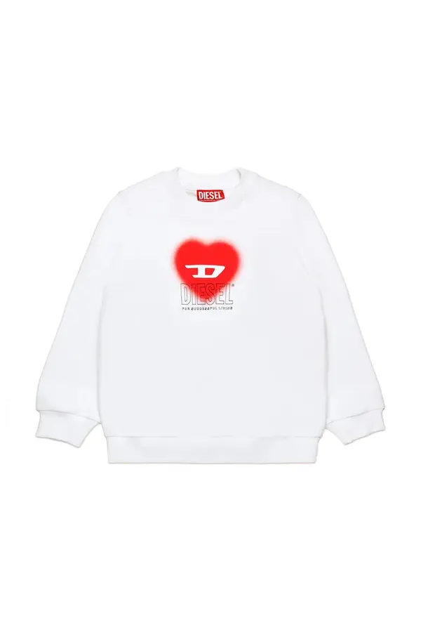 Diesel Otroški bombažen pulover Diesel SCACUORE SWEAT-SHIRT