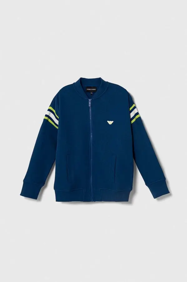 Emporio Armani Otroški bombažen pulover Emporio Armani