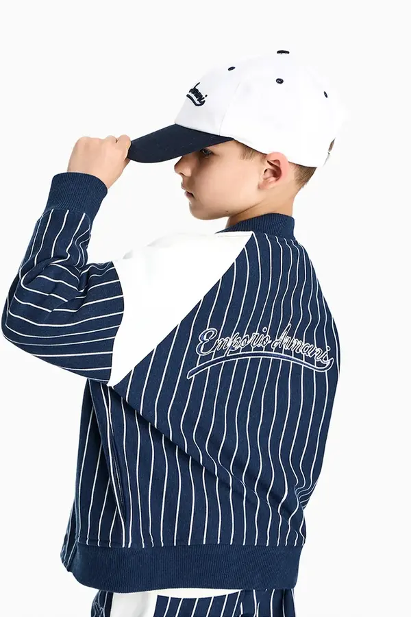 Emporio Armani Otroški bombažen pulover Emporio Armani