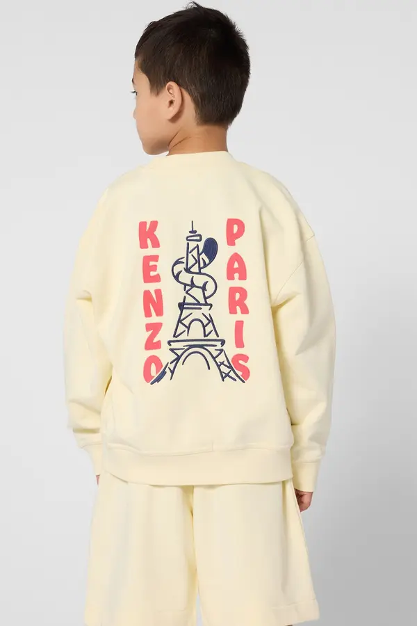Kenzo kids Otroški bombažen pulover Kenzo Kids