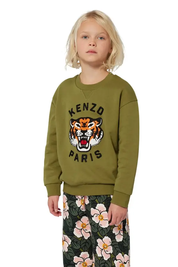Kenzo kids Otroški bombažen pulover Kenzo Kids