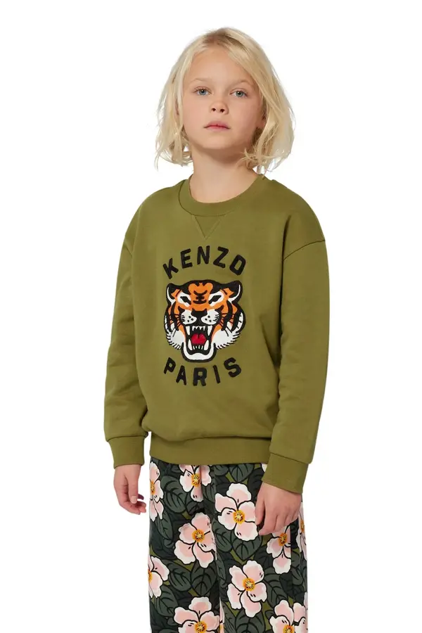 Kenzo kids Otroški bombažen pulover Kenzo Kids