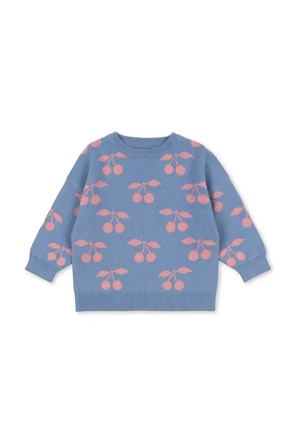 Konges Sløjd Otroški bombažen pulover Konges Sløjd LAPIS KNIT SWEATER GOTS