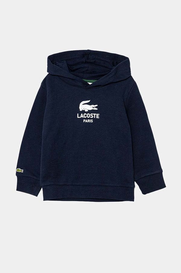 Lacoste Otroški bombažen pulover Lacoste mornarsko modra barva, SJ3004