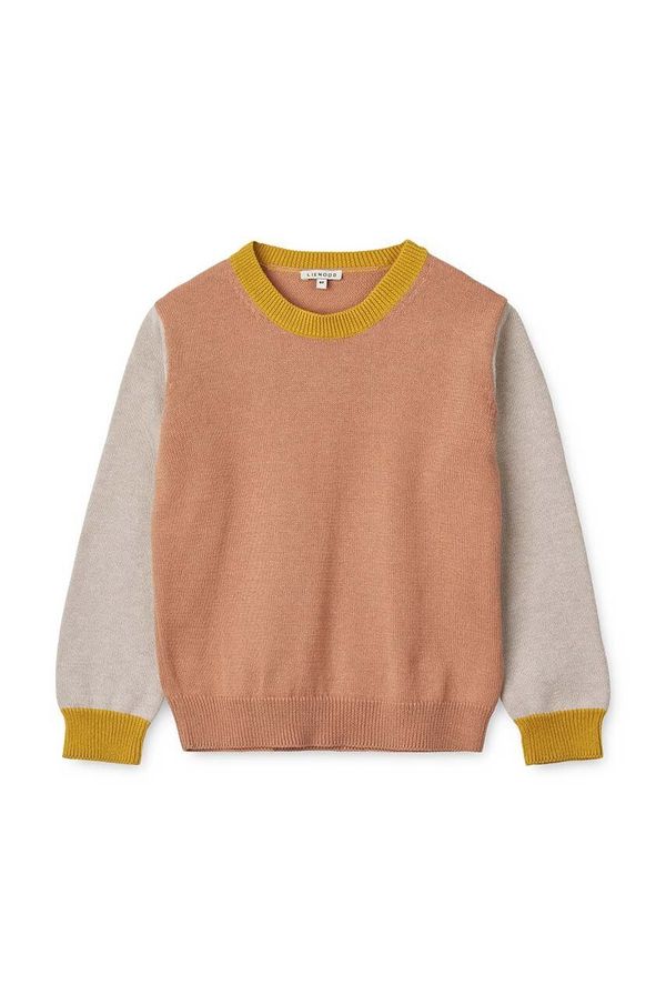 Liewood Otroški bombažen pulover Liewood oranžna barva