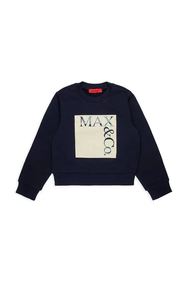 Max&Co. Otroški bombažen pulover MAX&Co. MAXS3F SWEAT-SHIRT