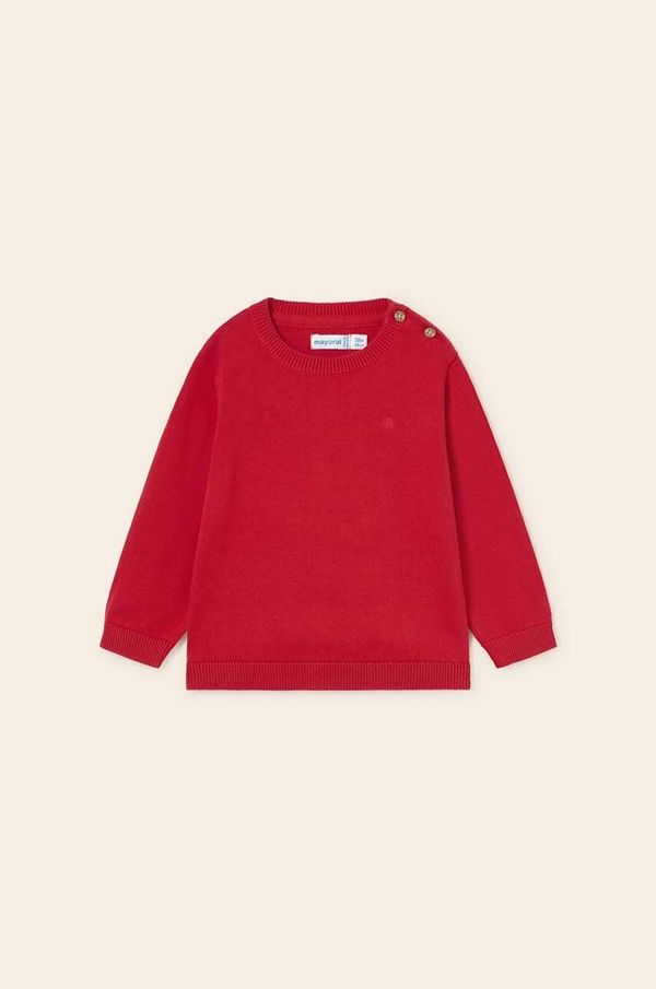 Mayoral Otroški bombažen pulover Mayoral rdeča barva