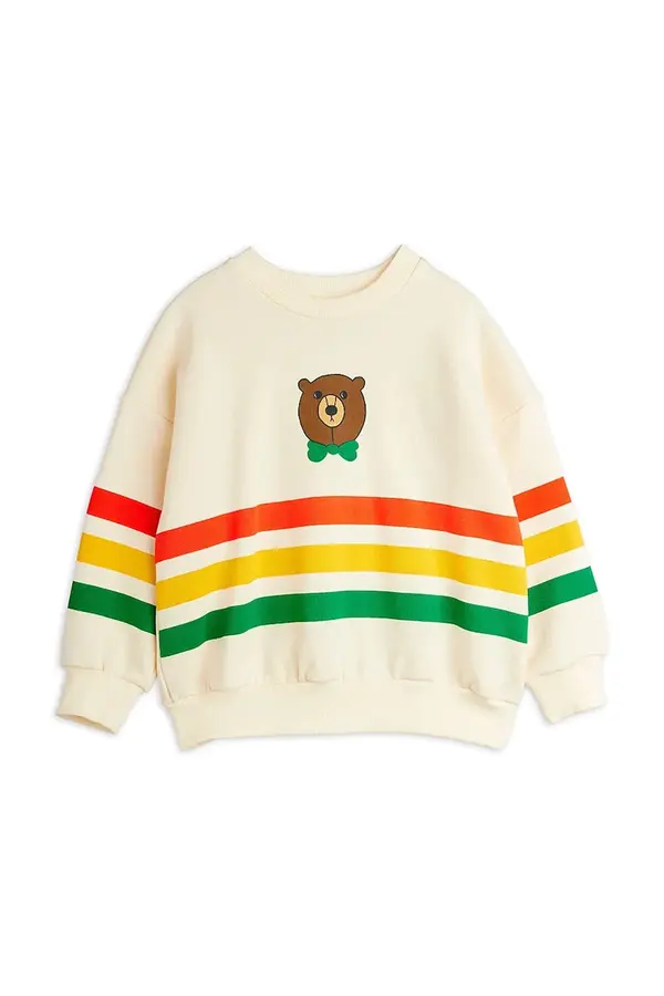 Mini Rodini Otroški bombažen pulover Mini Rodini Bear