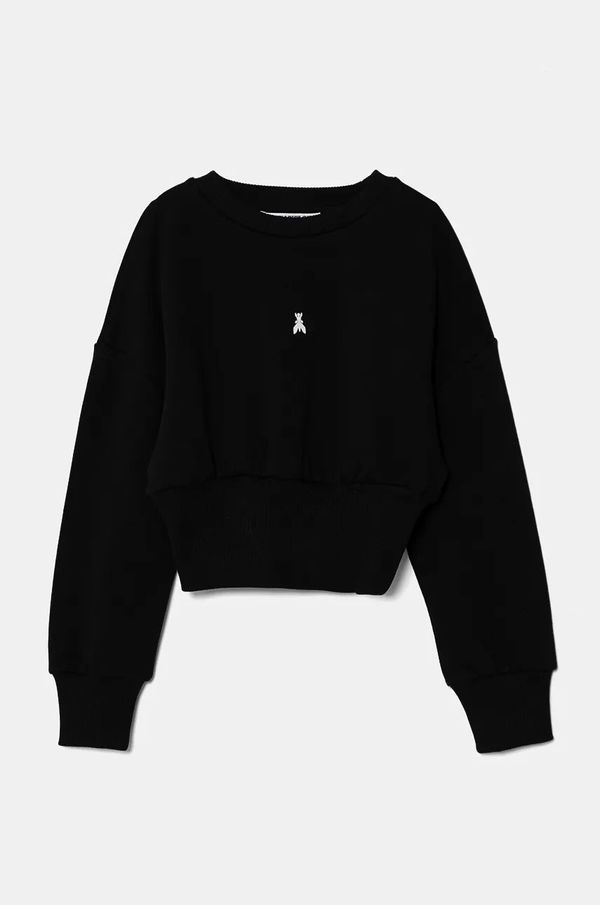 Patrizia Pepe Otroški bombažen pulover Patrizia Pepe J046 črna barva, 7M0870