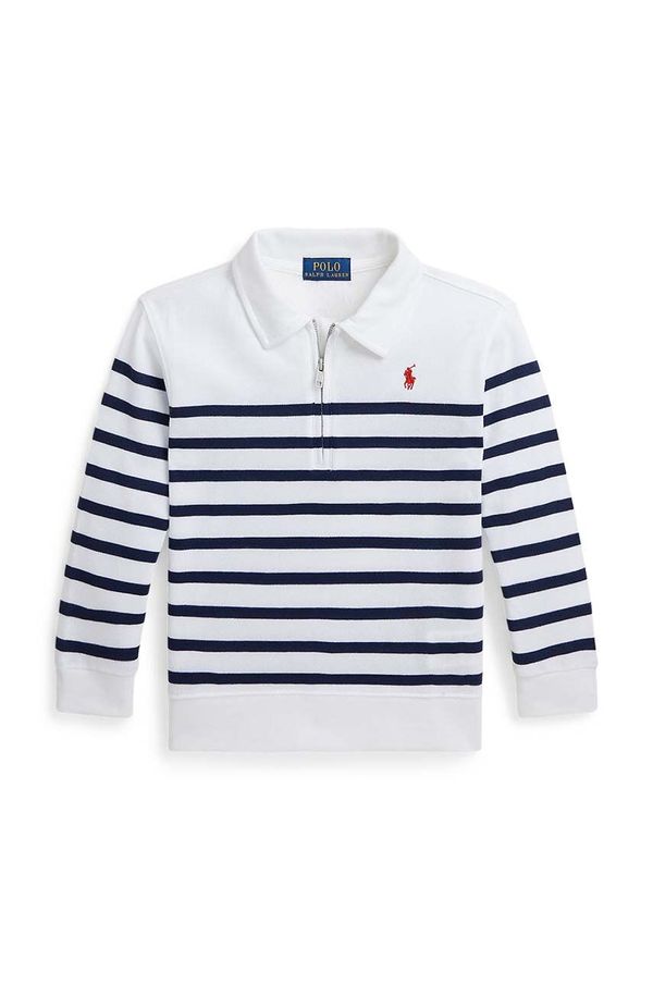 Polo Ralph Lauren Otroški bombažen pulover Polo Ralph Lauren bela barva, 322942104001