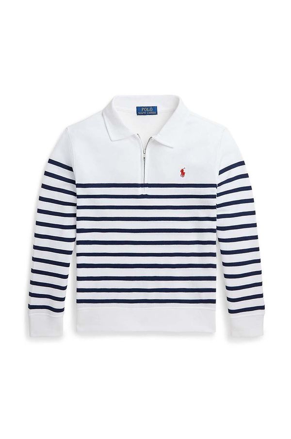 Polo Ralph Lauren Otroški bombažen pulover Polo Ralph Lauren bela barva, 323942104001