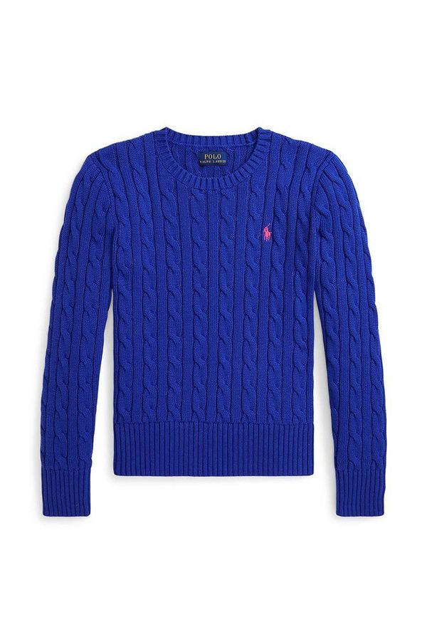 Polo Ralph Lauren Otroški bombažen pulover Polo Ralph Lauren mornarsko modra barva, 313901316012