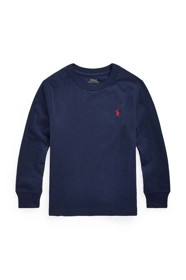 Polo Ralph Lauren Otroški bombažen pulover Polo Ralph Lauren mornarsko modra barva, 322843804002