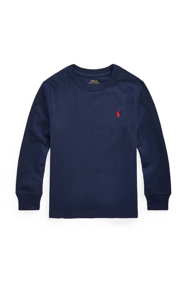 Polo Ralph Lauren Otroški bombažen pulover Polo Ralph Lauren mornarsko modra barva, 322843804002