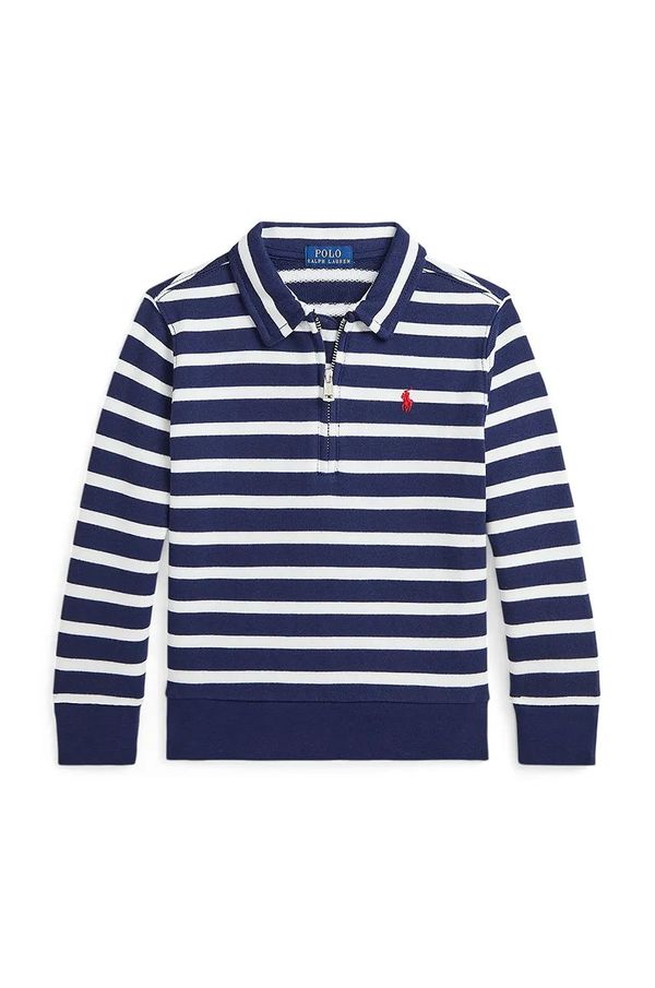 Polo Ralph Lauren Otroški bombažen pulover Polo Ralph Lauren mornarsko modra barva, 322958182001