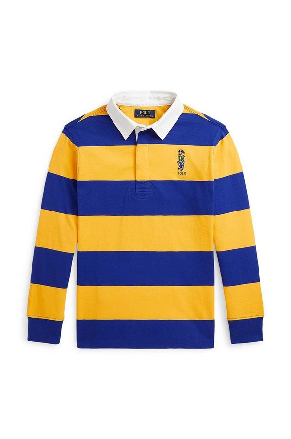 Polo Ralph Lauren Otroški bombažen pulover Polo Ralph Lauren rumena barva, 323952586002