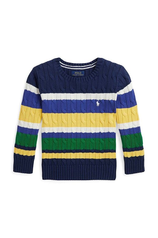 Polo Ralph Lauren Otroški bombažen pulover Polo Ralph Lauren zelena barva, 322941097001