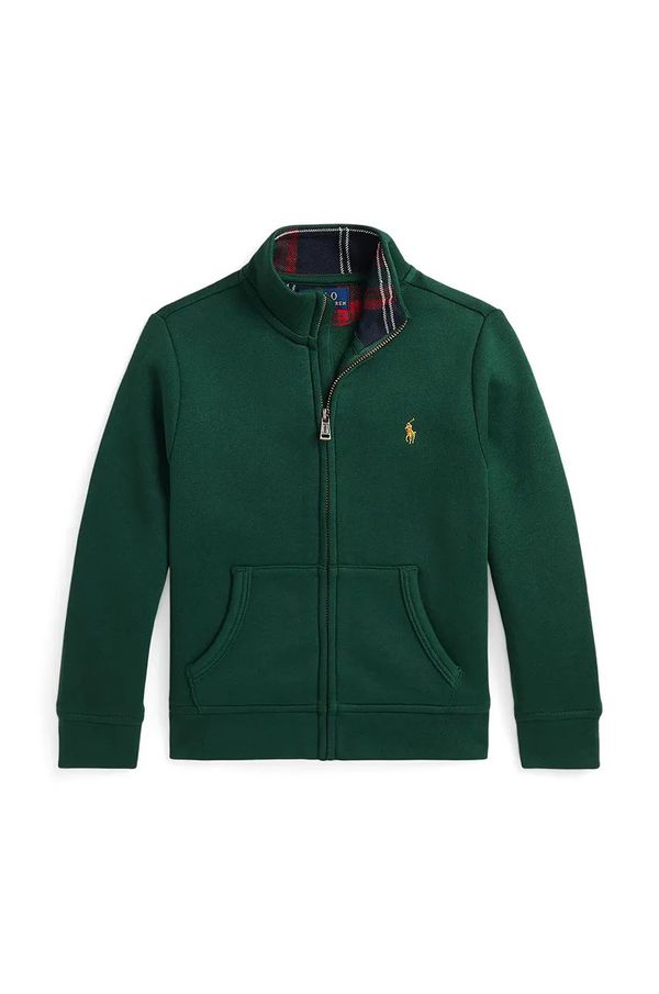 Polo Ralph Lauren Otroški bombažen pulover Polo Ralph Lauren zelena barva, 322953025001