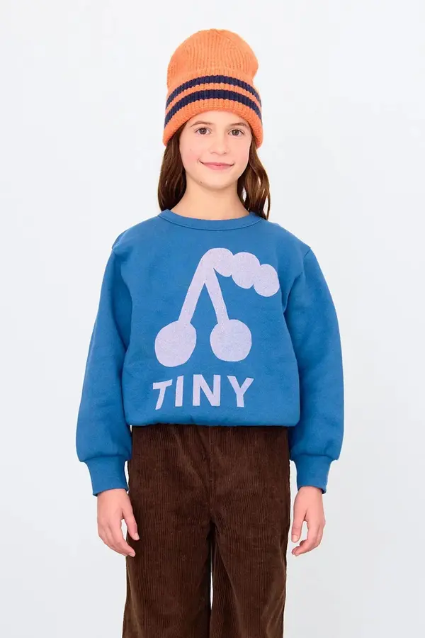 Tinycottons Otroški bombažen pulover Tinycottons CHERRY GRAPHIC SWEATSHIRT