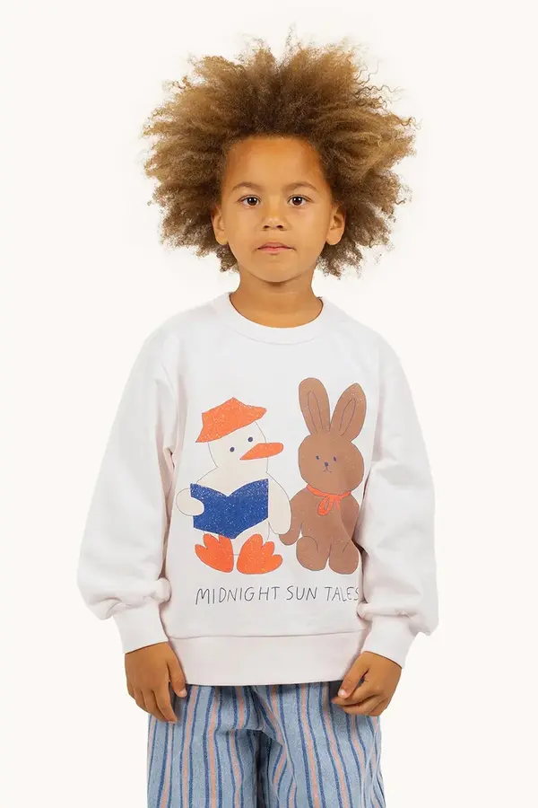 Tinycottons Otroški bombažen pulover Tinycottons READERS GRAPHIC SWEATSHIRT