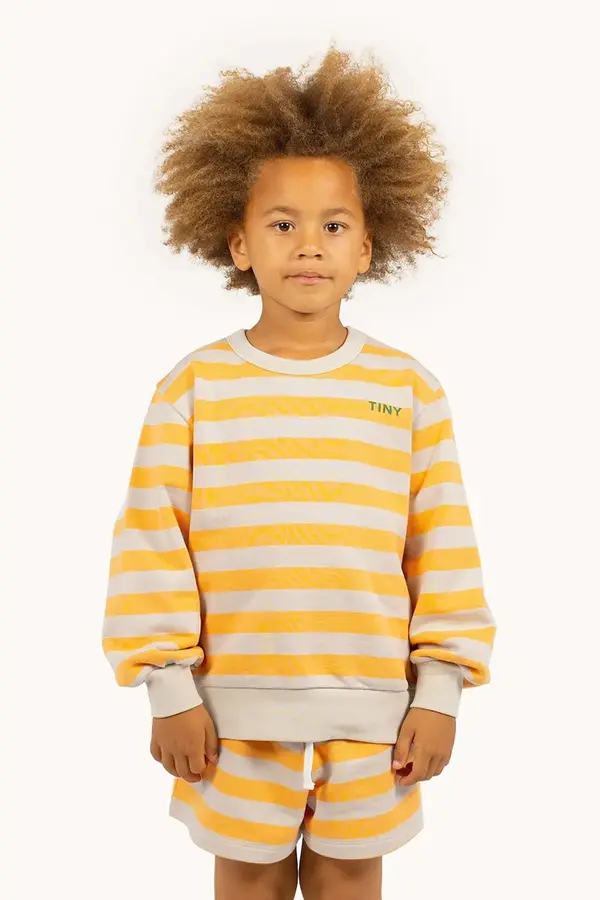 Tinycottons Otroški bombažen pulover Tinycottons STRIPES SWEATSHIRT