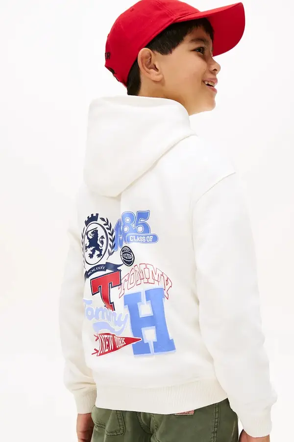 Tommy Hilfiger Otroški bombažen pulover Tommy Hilfiger