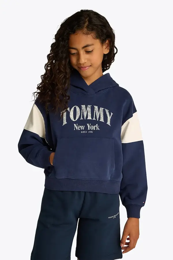 Tommy Hilfiger Otroški bombažen pulover Tommy Hilfiger