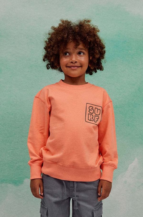Zippy Otroški bombažen pulover zippy oranžna barva