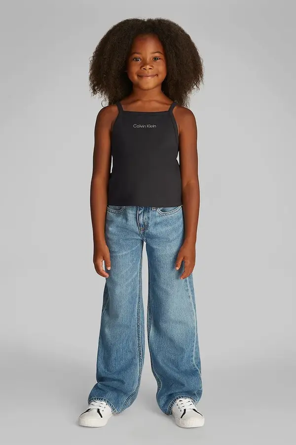 Calvin Klein Jeans Otroški bombažen top Calvin Klein Jeans
