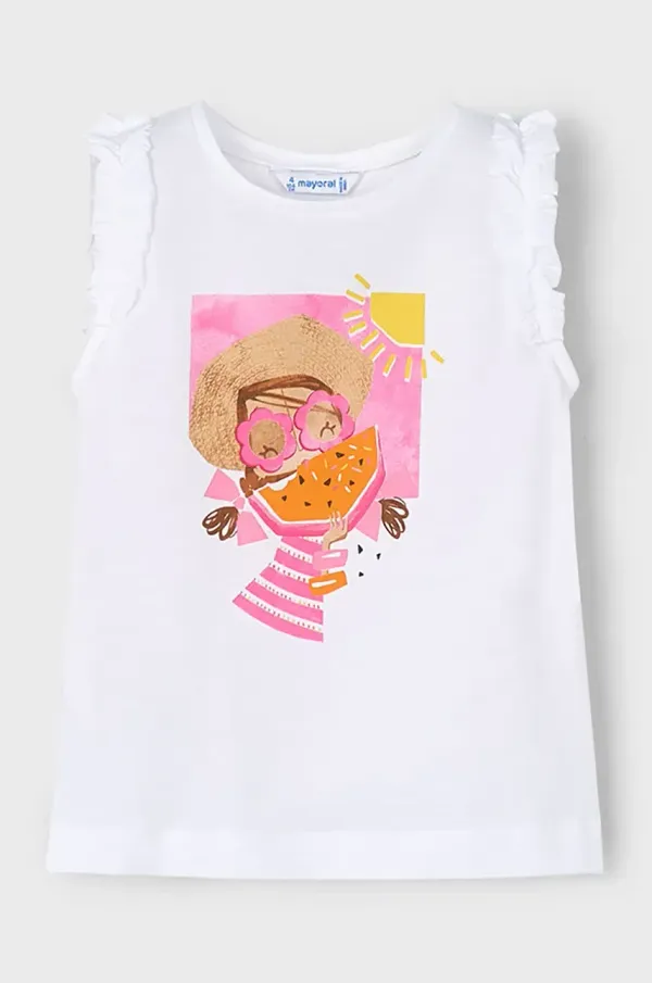 Mayoral Otroški bombažen top Mayoral roza barva, 3021