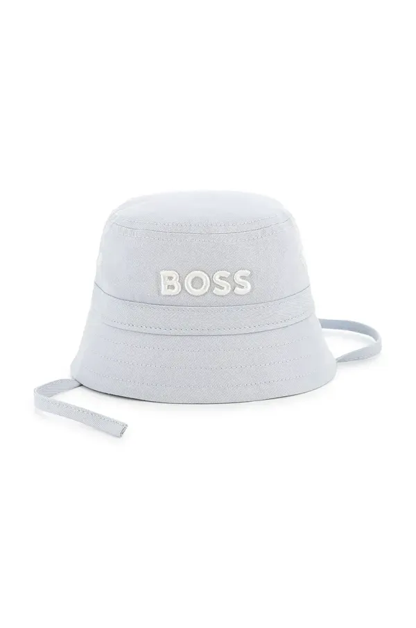 BOSS Otroški bombažni klobuk BOSS J51675