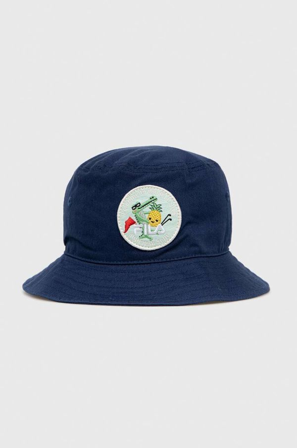 Fila Otroški bombažni klobuk Fila mornarsko modra barva