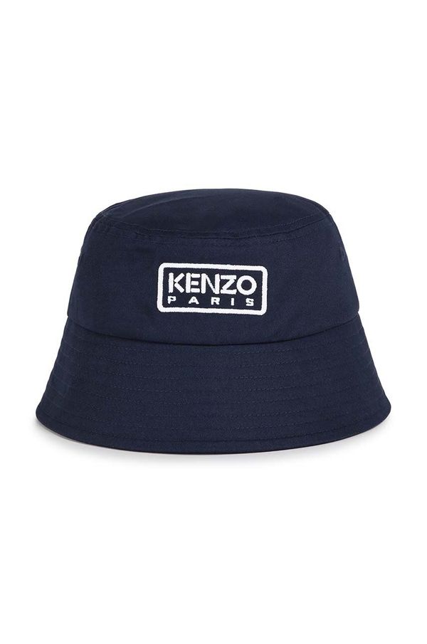 Kenzo kids Otroški bombažni klobuk Kenzo Kids mornarsko modra barva, K60609