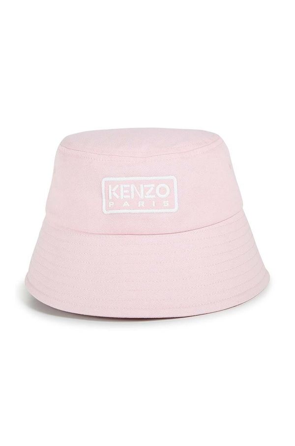 Kenzo kids Otroški bombažni klobuk Kenzo Kids roza barva, K60609