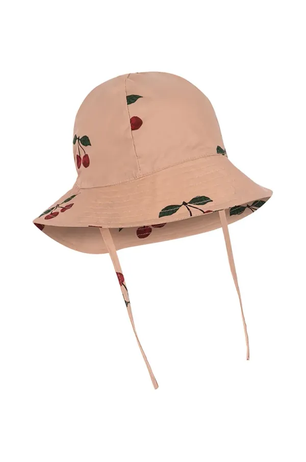 Konges Sløjd Otroški bombažni klobuk Konges Sløjd VERBENA SUN HAT GOTS roza barva, KS102300