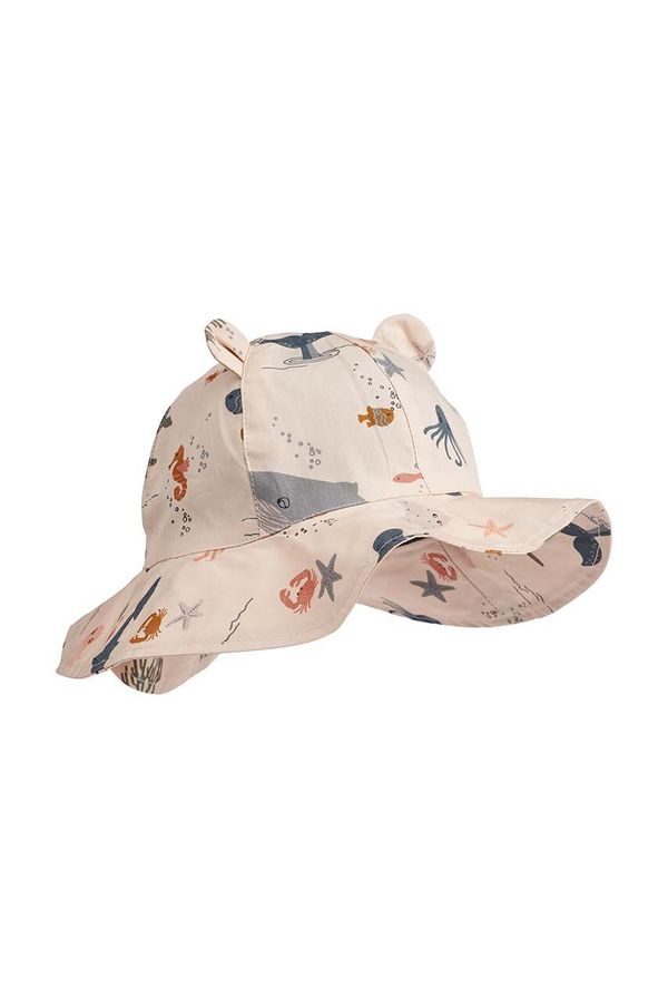Liewood Otroški bombažni klobuk Liewood Amelia Printed Sun Hat With Ears