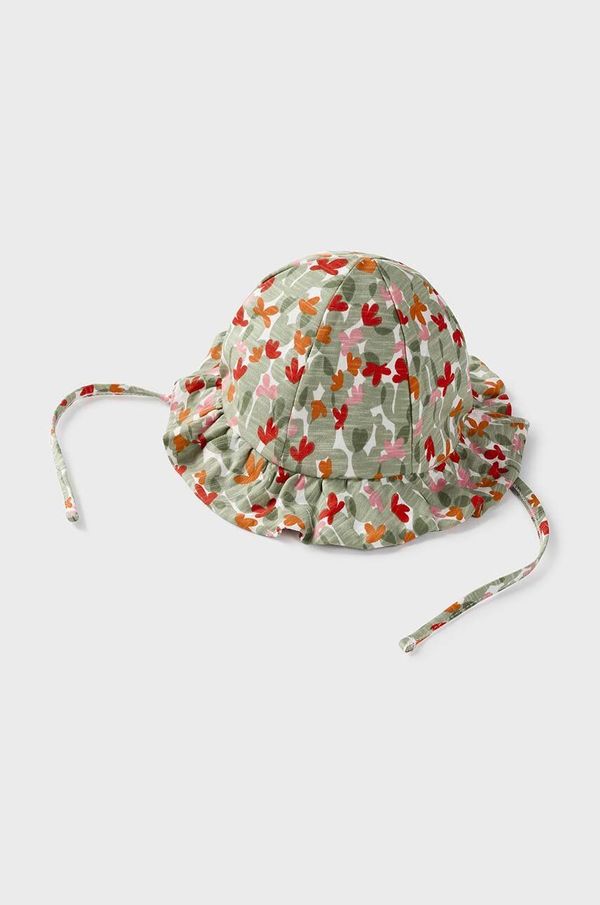 Mayoral Otroški bombažni klobuk Mayoral zelena barva