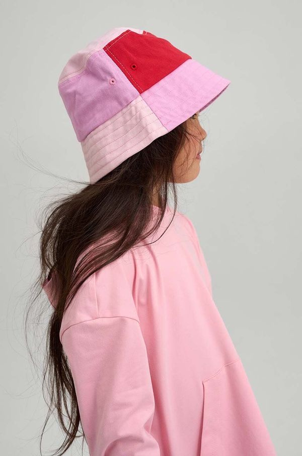 Reima Otroški bombažni klobuk Reima Siimaa roza barva