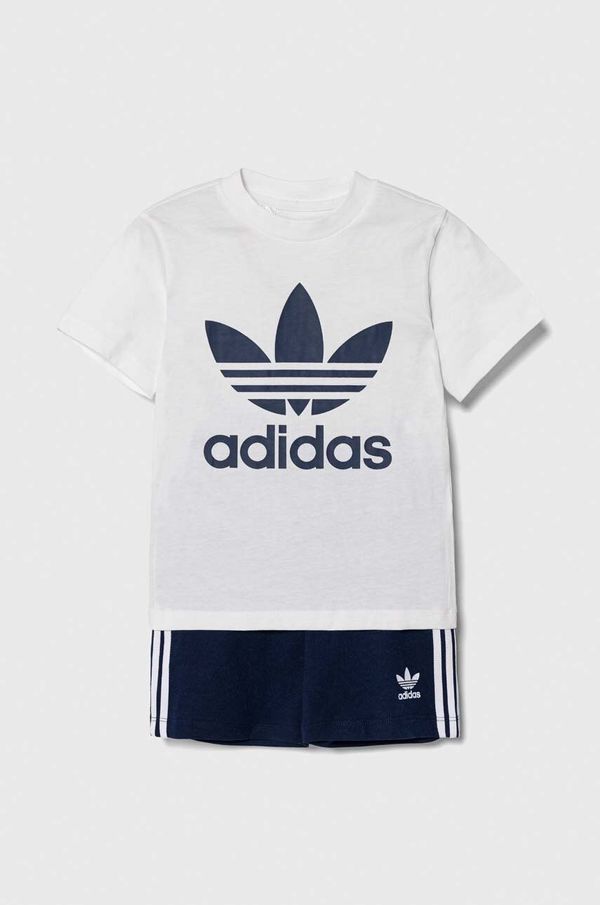 adidas Originals Otroški bombažni komplet adidas Originals bela barva