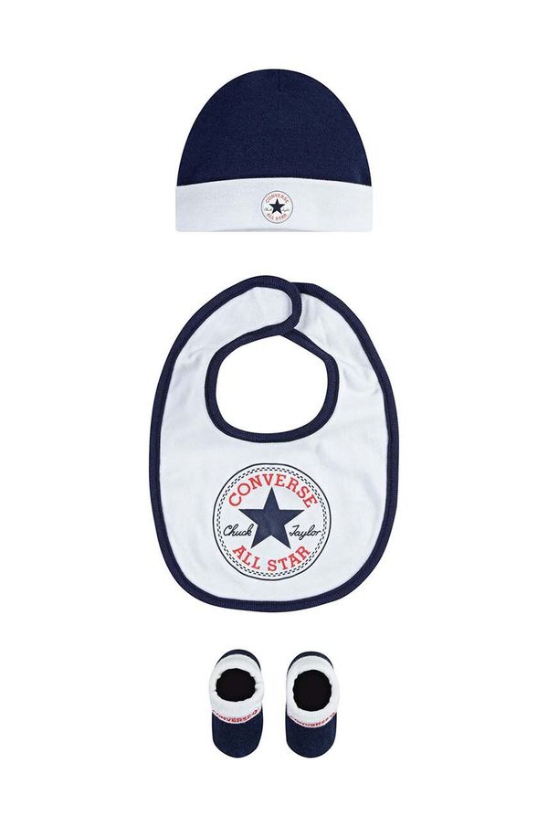 Converse Otroški bombažni komplet Converse zelena barva