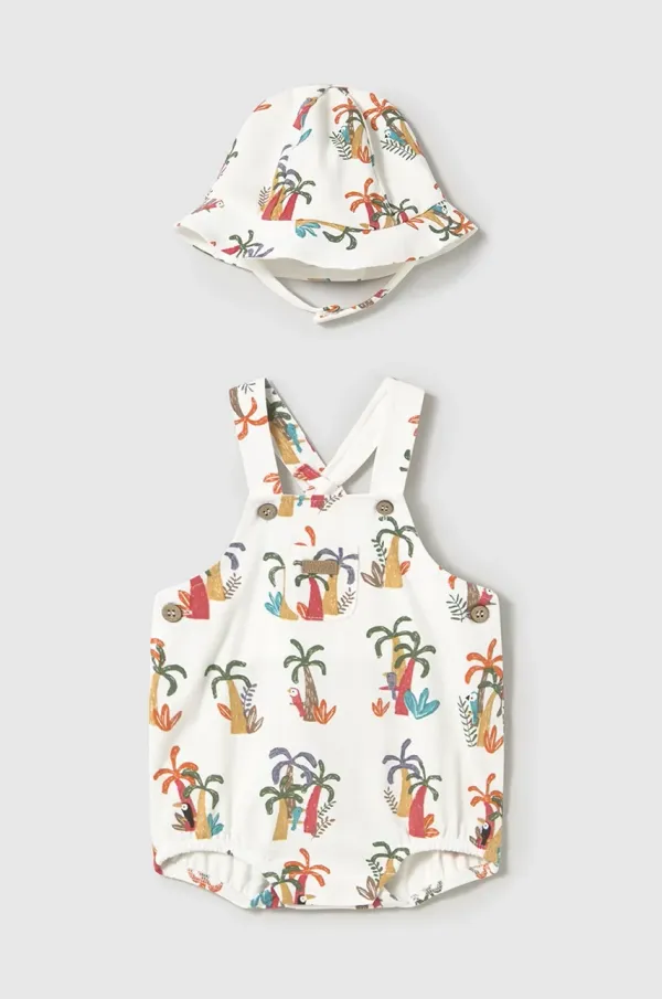 Mayoral Newborn Otroški bombažni komplet Mayoral Newborn bež barva, 1613