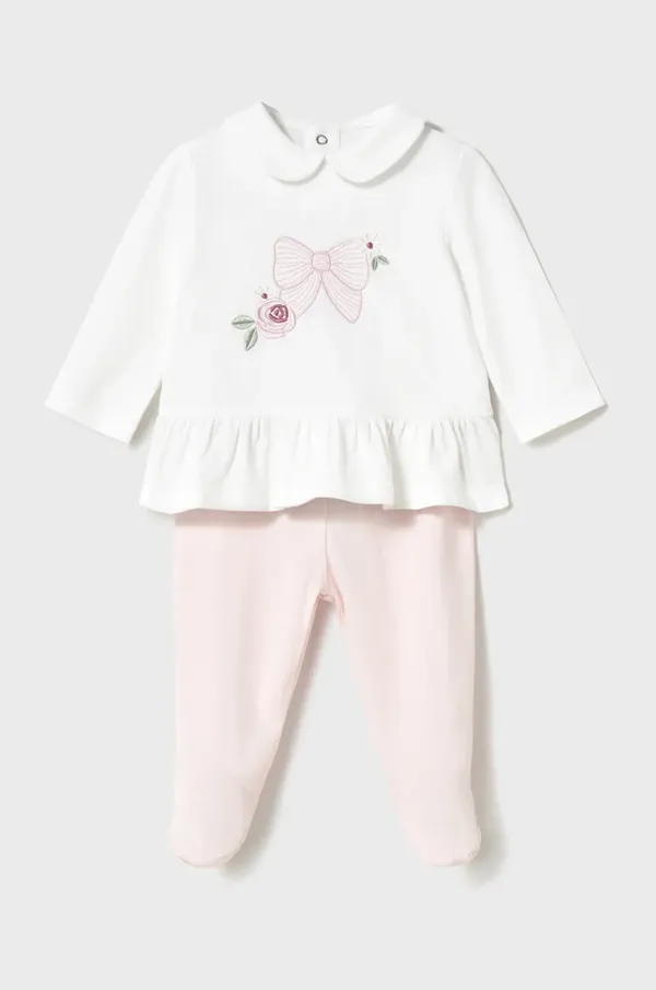 Mayoral Newborn Otroški bombažni komplet Mayoral Newborn roza barva, 1586