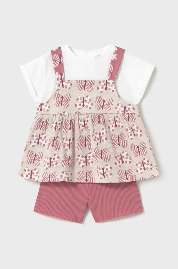 Mayoral Otroški bombažni komplet Mayoral roza barva, 1229