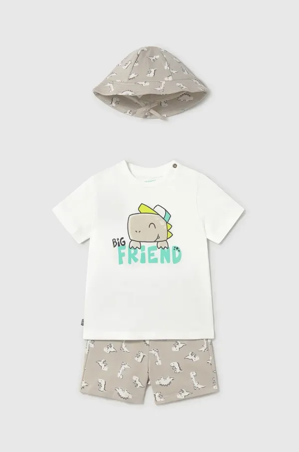 Mayoral Otroški bombažni komplet Mayoral siva barva, 1655